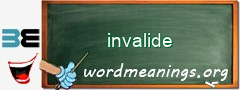 WordMeaning blackboard for invalide